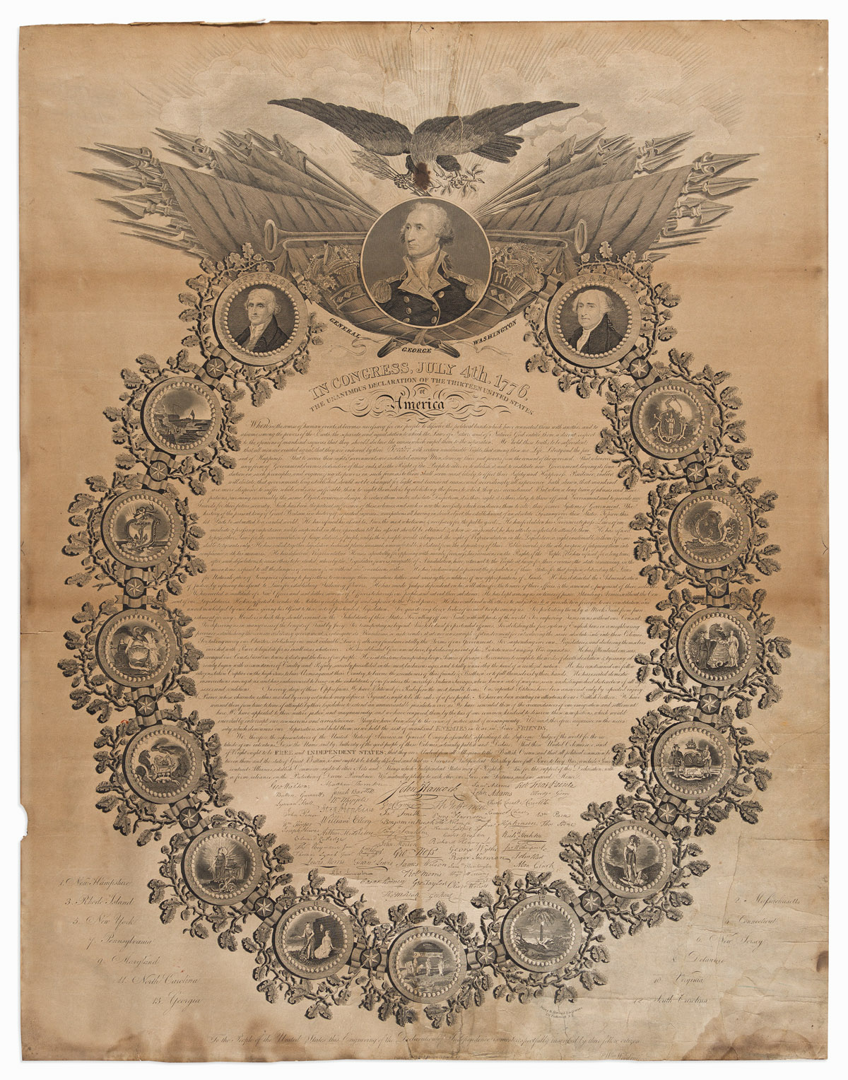 (DECLARATION OF INDEPENDENCE.) In Congress, July 4th 1776.
